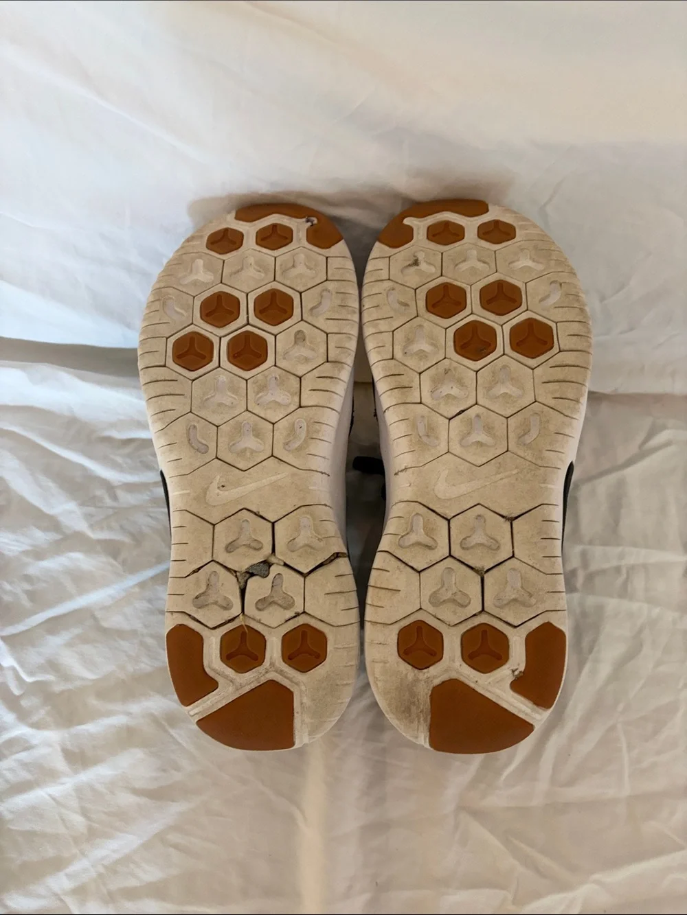 Nike Black and Brown Knit Running Shoes